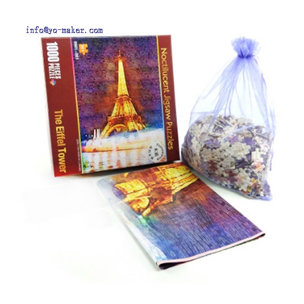 1000-piece adult relaxing luminous puzzle glow in dark