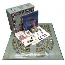Board game set with spinner and game pieces